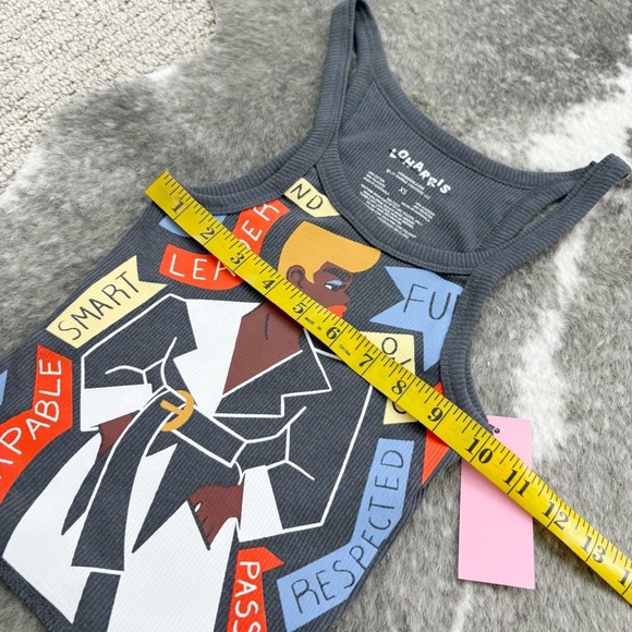 NWT Lo Harris Graphic Baby Doll Tank - Picture 8 of 8